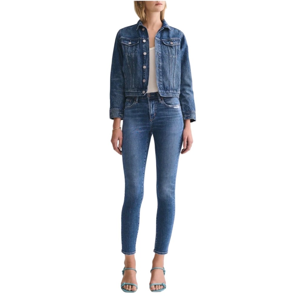 AGOLDE Women's Sophie Mid Rise Ankle Jeans Blue 24 $158